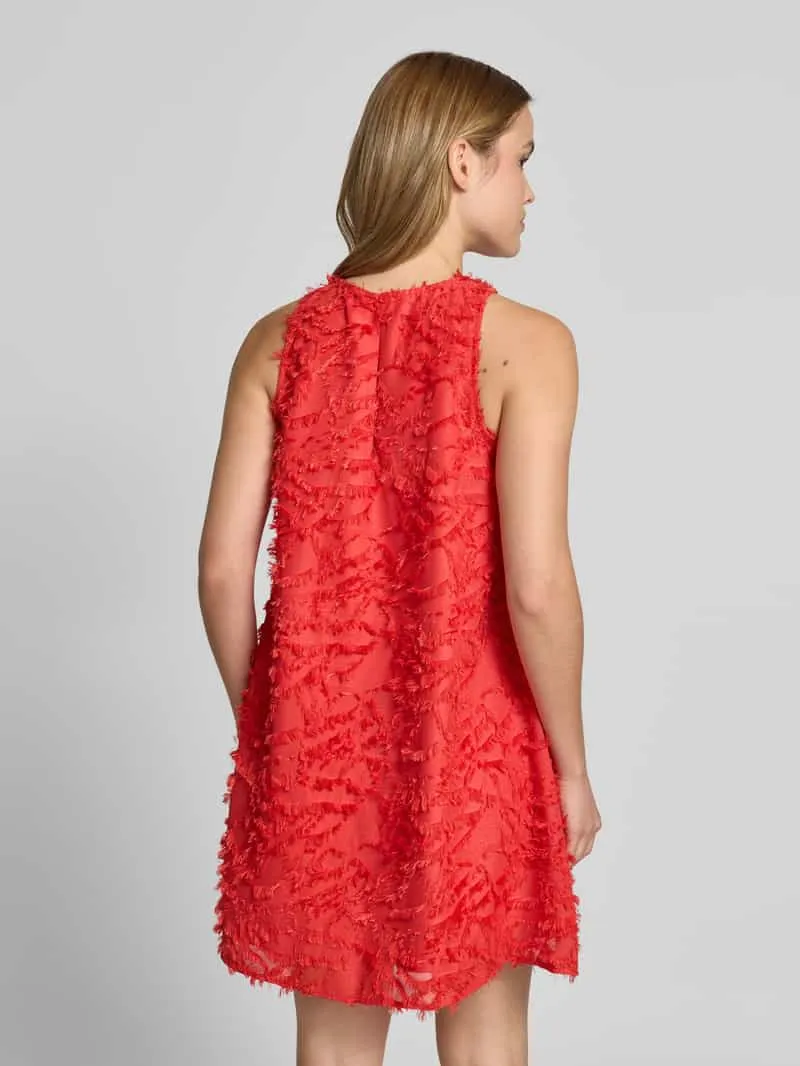 Y.A.S. Mini-jurk met franjes model 'PARIA' rood, foto 3
