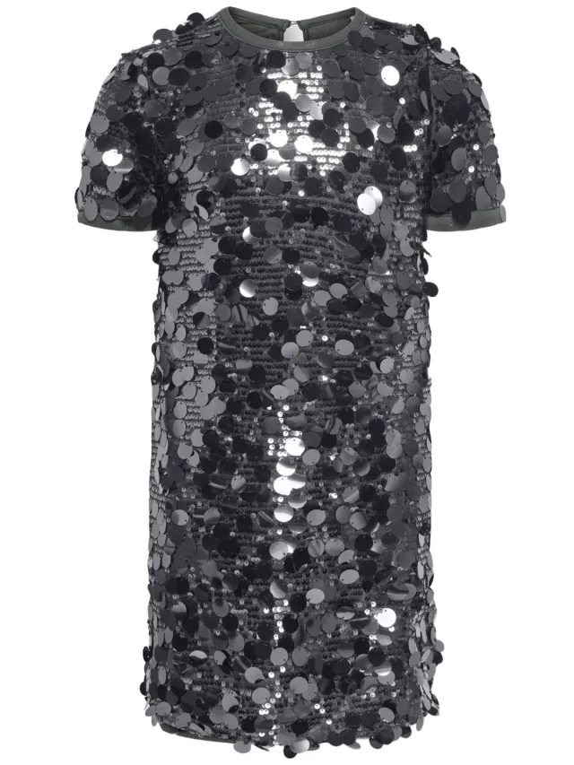 KIDS ONLY GIRL midi jurk met pailletten - grijs