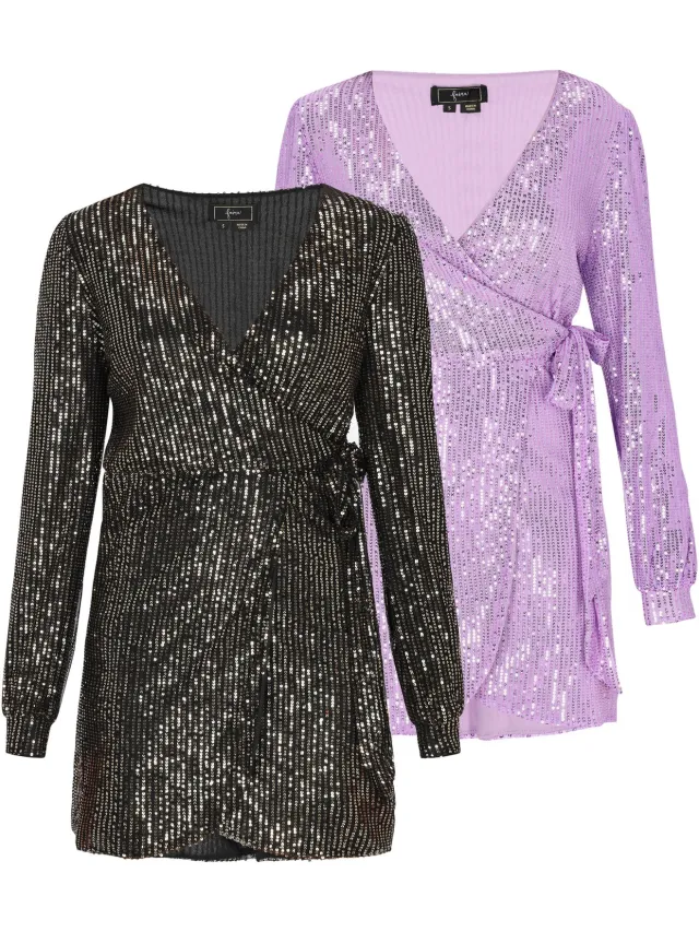 Mo dress 2-Pack zwarte lila
