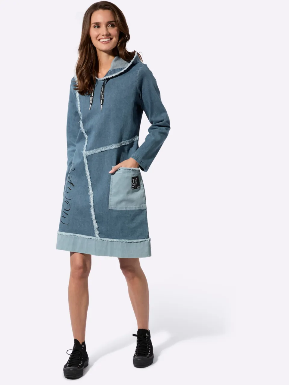 Jeansjurk blue-bleached