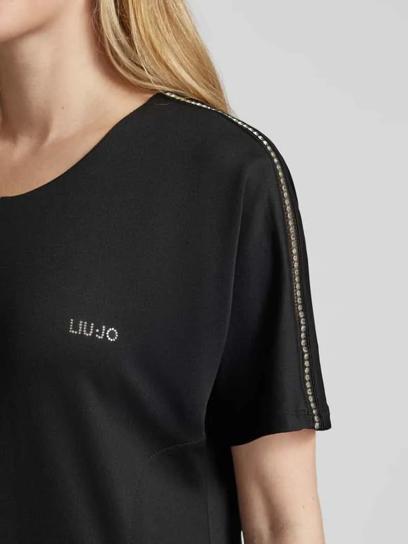 Liu Jo Knielange jurk met siersteentjes zwart, foto 5