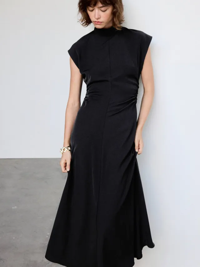 Mango midi jurk - zwart