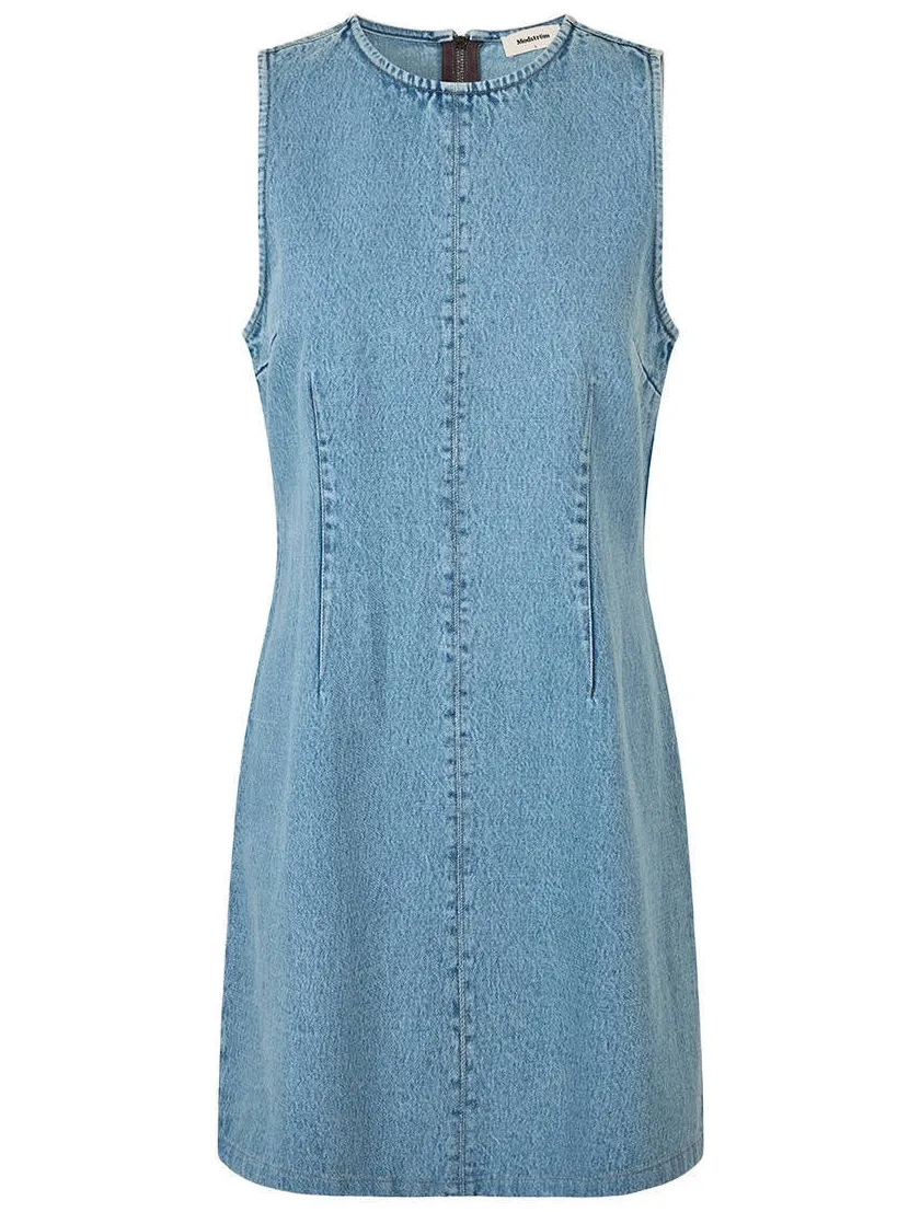 Modström spijkerjurk light blue denim, foto 2