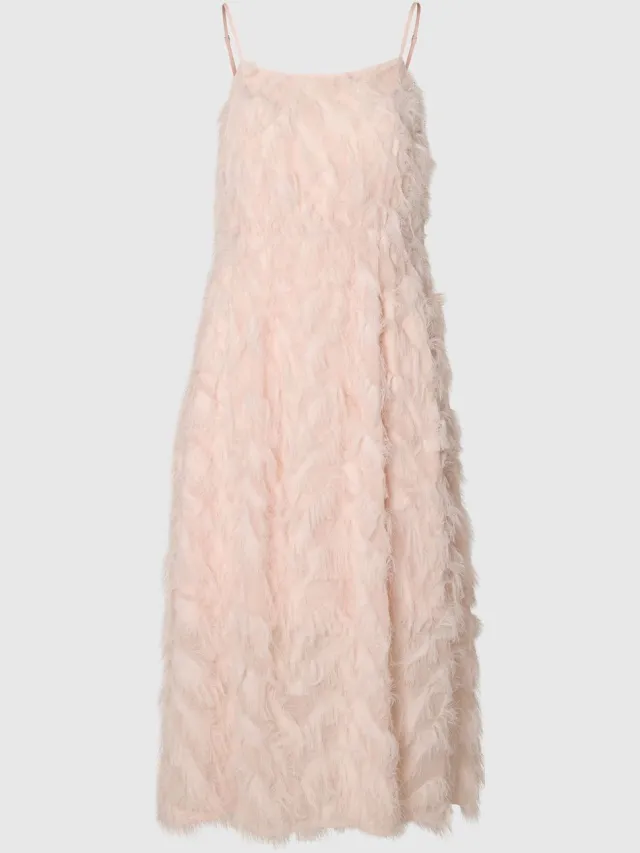 Selected maxi-jurk Bandjes Pale Dogwood
