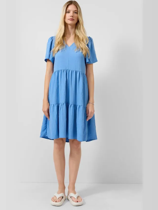 Q/S designed by Dames jurk - Vrouwen - blauw - Viscose