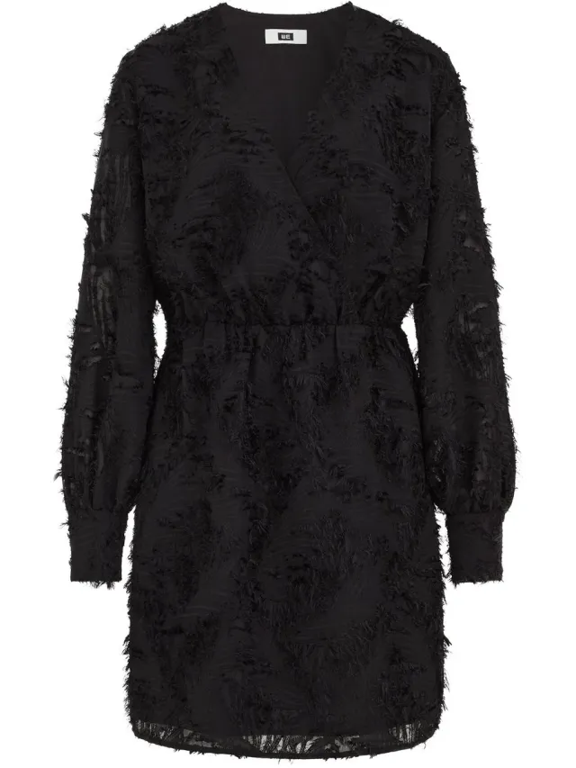 WE Fashion Dames jurk met jacquard Black
