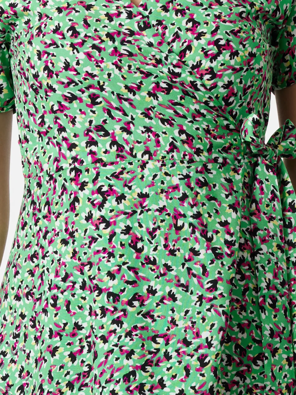Trendyol TRENDYOLMİLLA Dames Groen Bloemen Midi Kort Avond / Dagelijks Double-breasted Jurken, foto 2