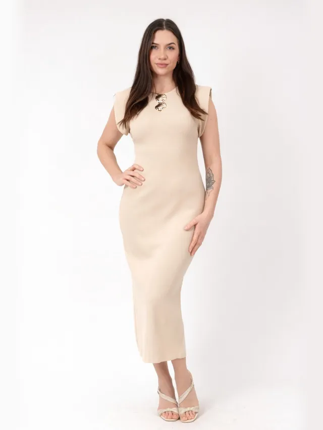 Elara Maxikleid Beige