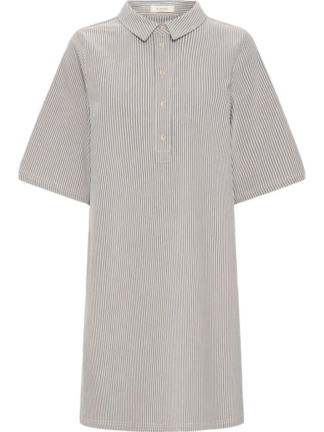 Fransa FRENA DR 1 - Dames - Midi jurken NightSky w. Feather Grey ART