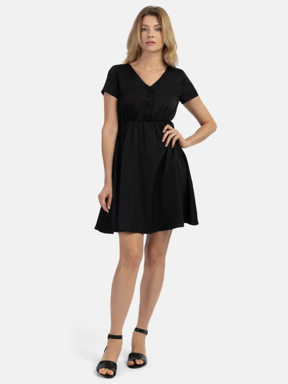 Usha midi-jurk Dames zwart