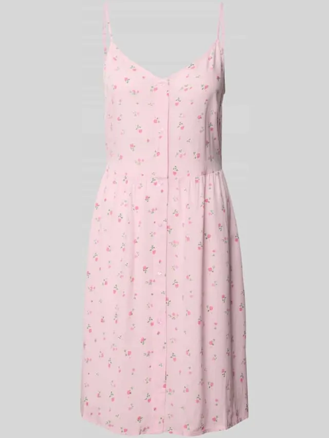 Pieces Licht uitlopend mini-jurk van pure viscose model 'TALA' roze, foto 2