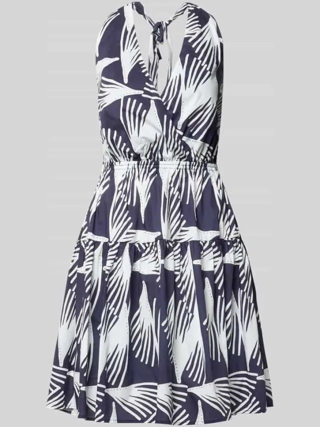 GUIDO MARIA KRETSCHMER WOMAN mini-jurk in all-over look model 'Leanne' blauw, foto 2