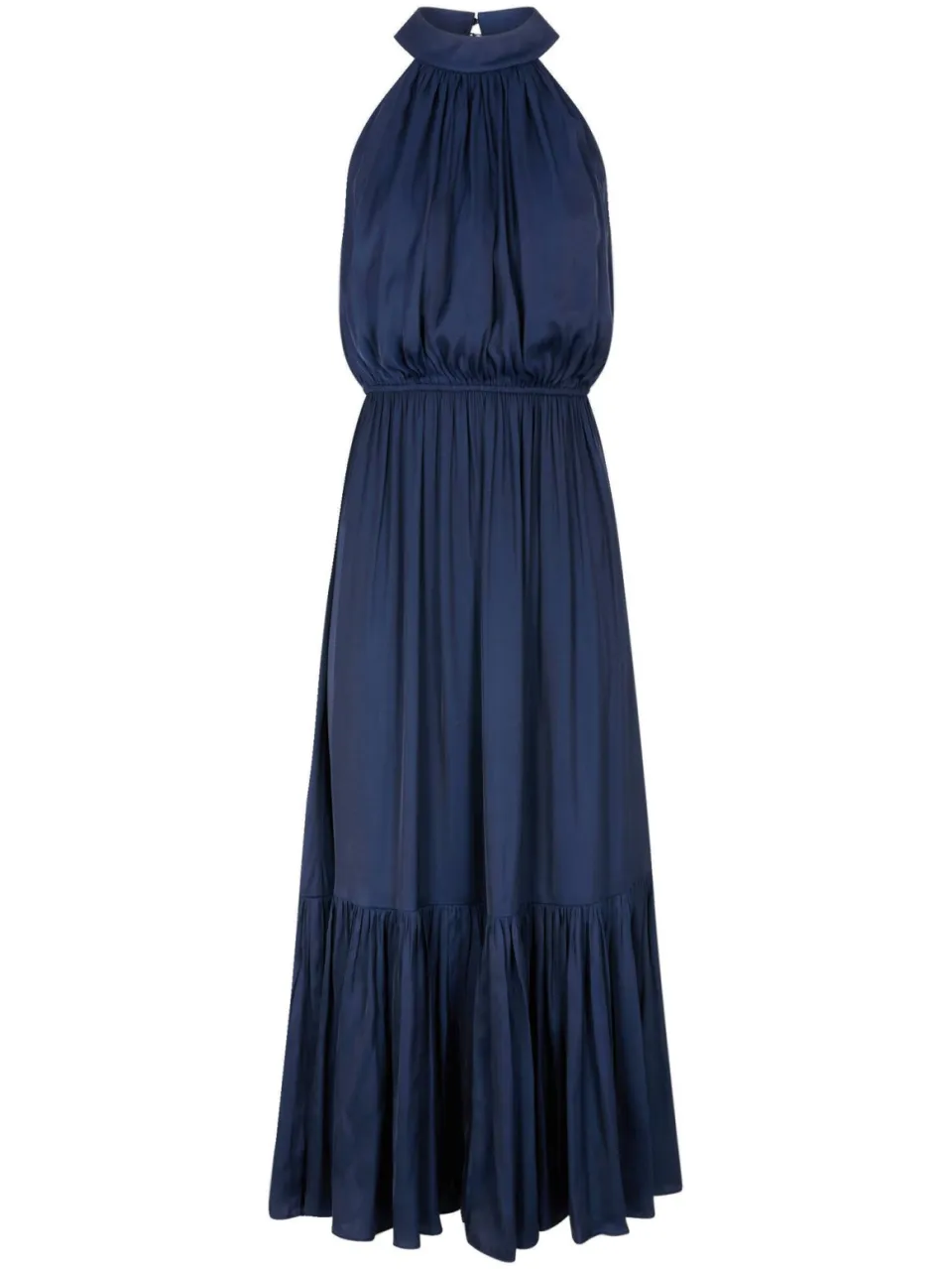 Morgan satijnen zomerjurk donkerblauw, foto 2