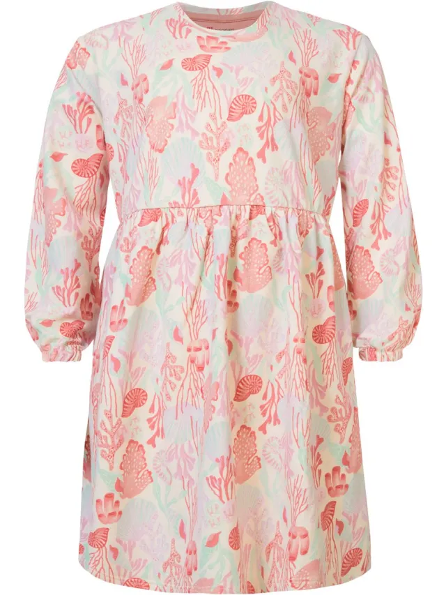 Noppies Girls Dress Echelon long sleeve all over print Meisjes Jurk - Whitecap Gray