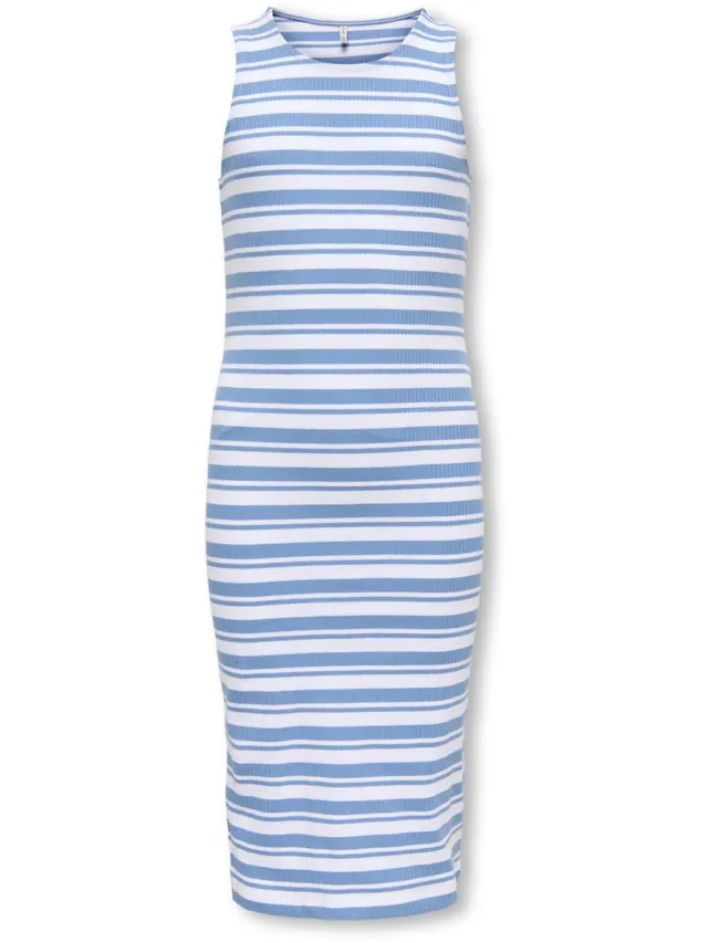 Only KIDS - KOGBELFAST LIFE STRIPE SL MIDI DRESS JRS Meisjes Jurk Riviera
