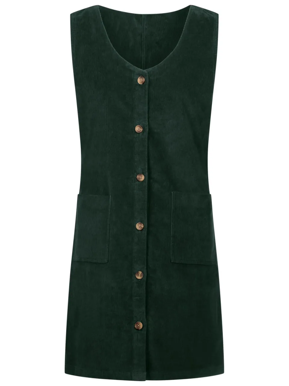 Trespass Tarissa-overgooierjurk van corduroy voor dames (Donkergroen) groen, foto 2