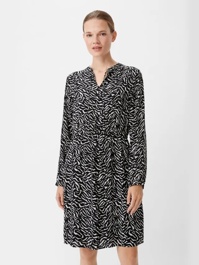 Comma female - Jurk van viscose zwart