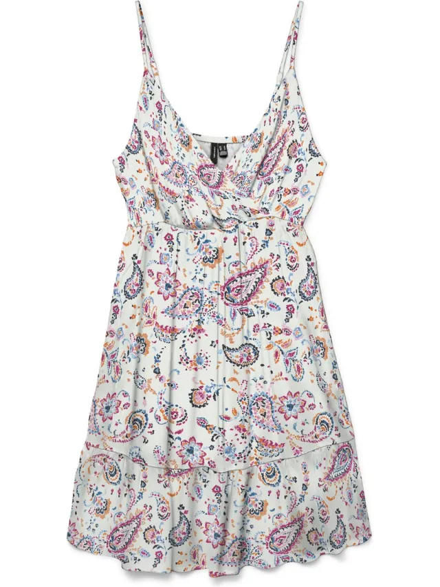 Vero Moda VMMENNY SINGLET DRESS WVN GA - Dames - Mini jurken Cloud Dancer