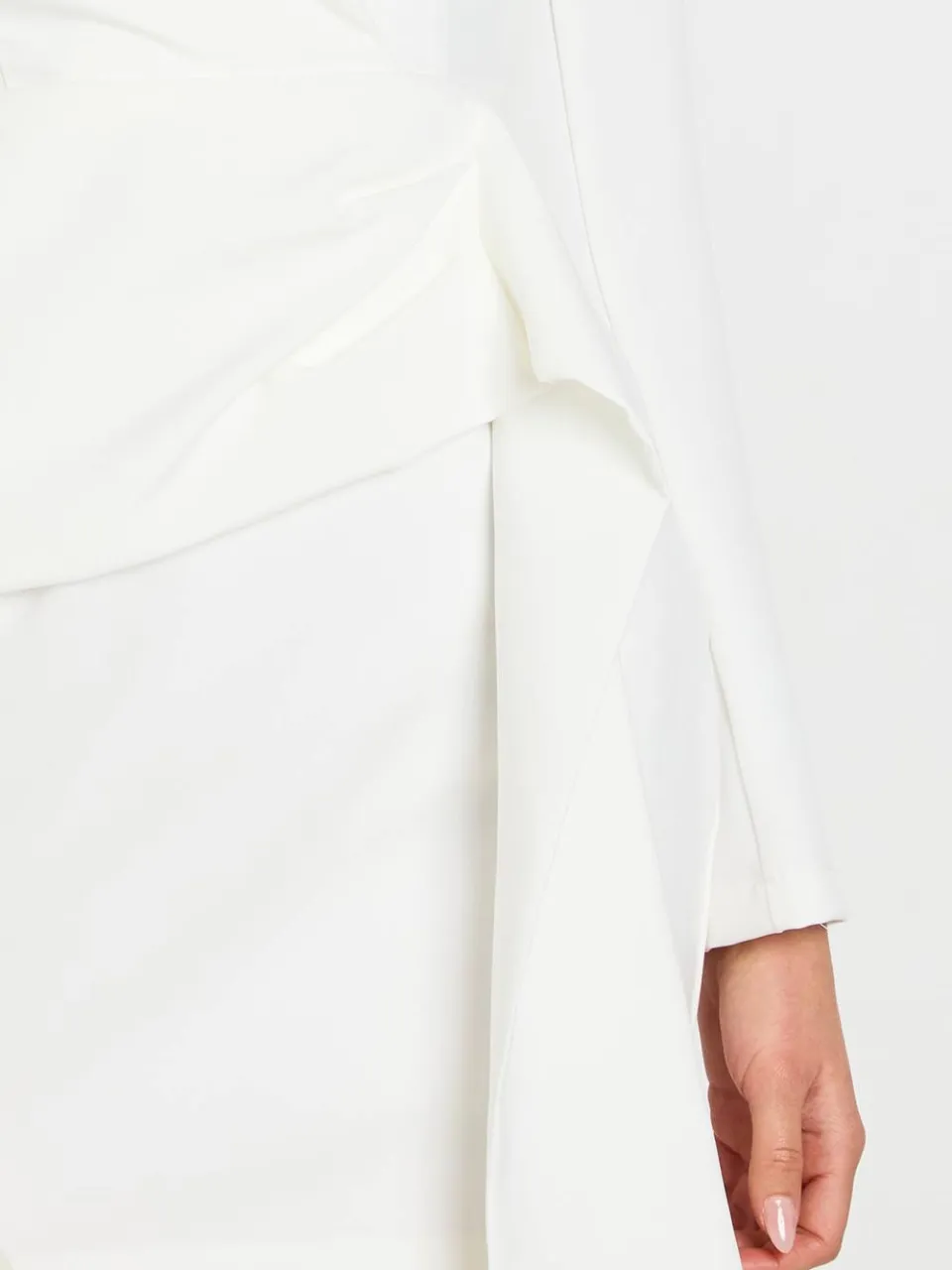 boohoo Dames Kraagloze Blazerjurk Met Drapeerdetail ivoor, foto 4