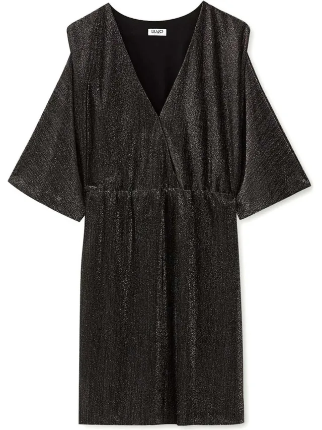Liu Jo • korte metallic jurk in grijs en zilver • maat L (IT46)