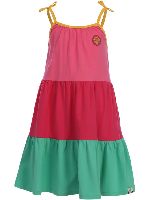 LOOXS REVOLUTION LOOXS Little Meisjes jurk - Maat 122 in de kleur Veelkleurig van 95% cotton 5% elastane - 2612-7838-992