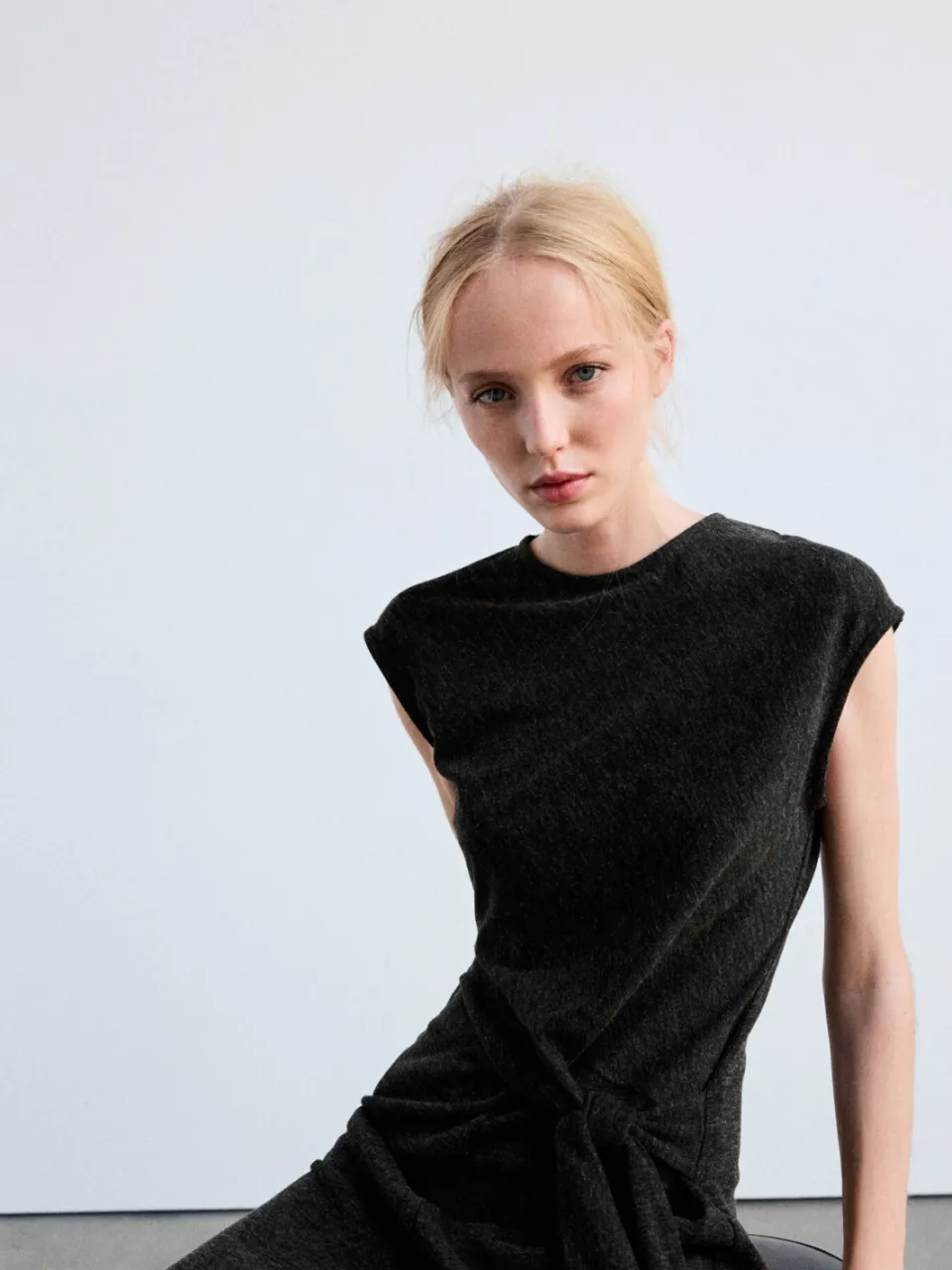 Mango bodycon midi jurk - grijs, foto 4