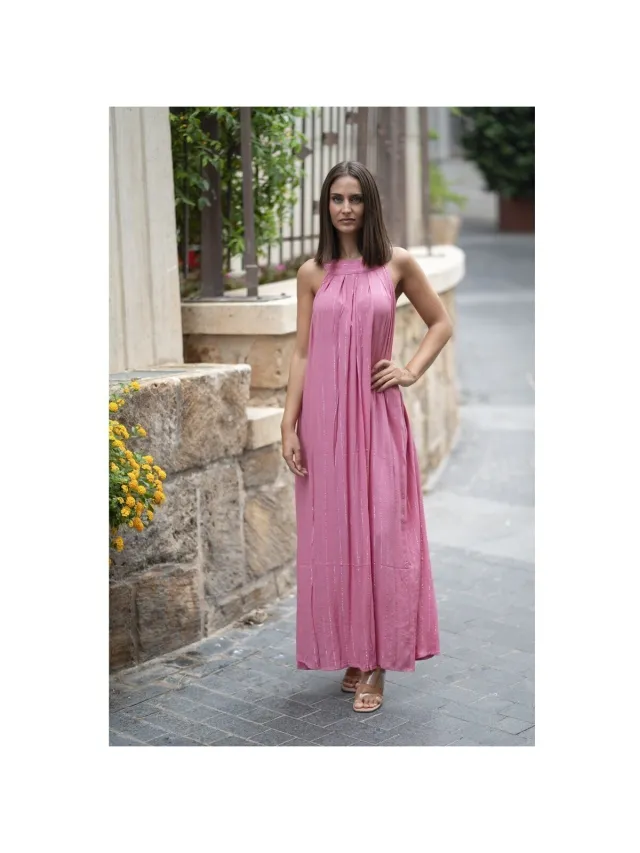Isla Bonita By Sigris Lange Jurk Isla Bonita By Sigris Lange Midi-Jurk Roze