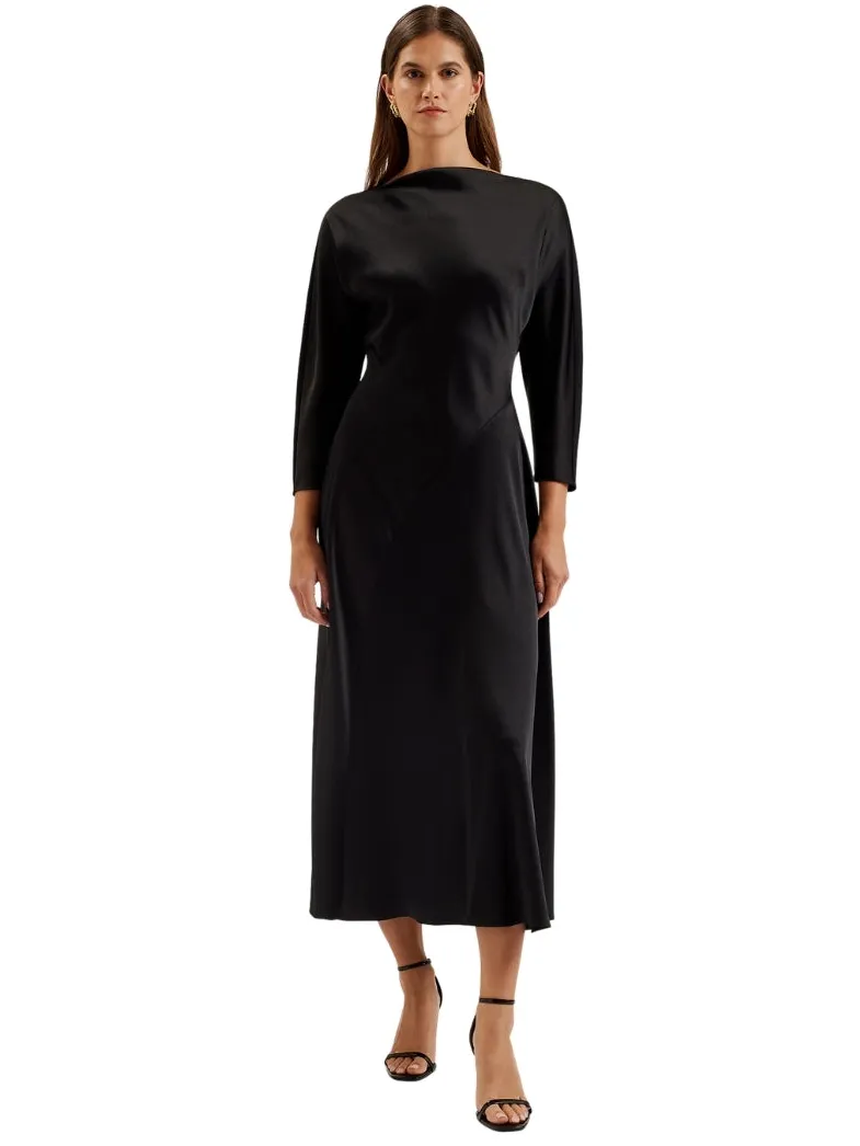 Ted Baker Avelli Midi-jurk Met Gebogen Naaddetails, Zwart