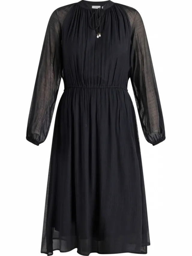 Yest Curve YCzaria midi jurk zwart