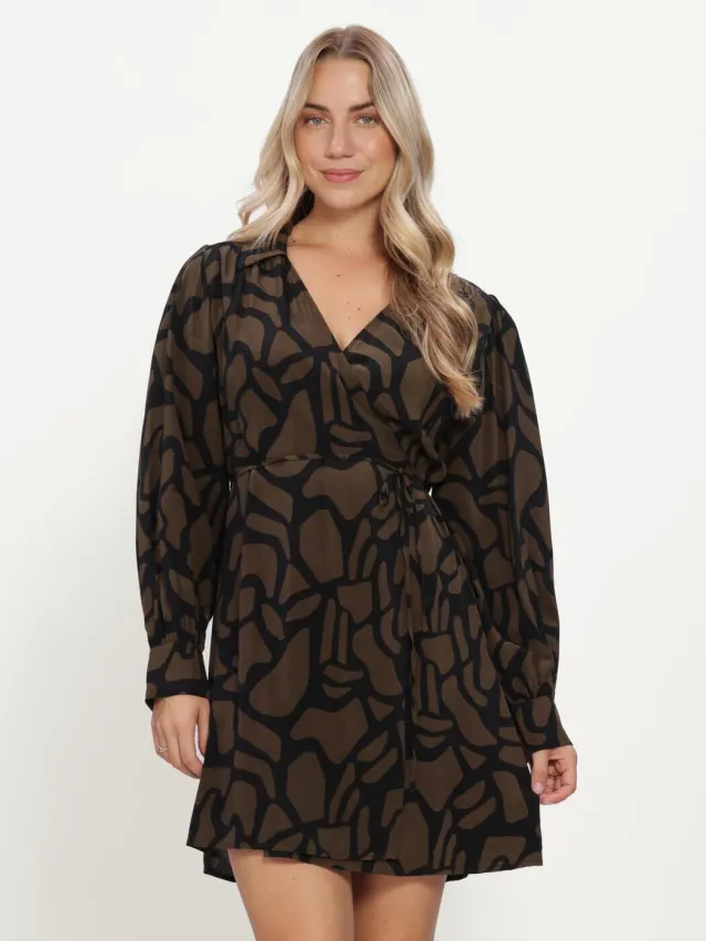 Grace & Mila Dames Jurken Short Dress - Bruin