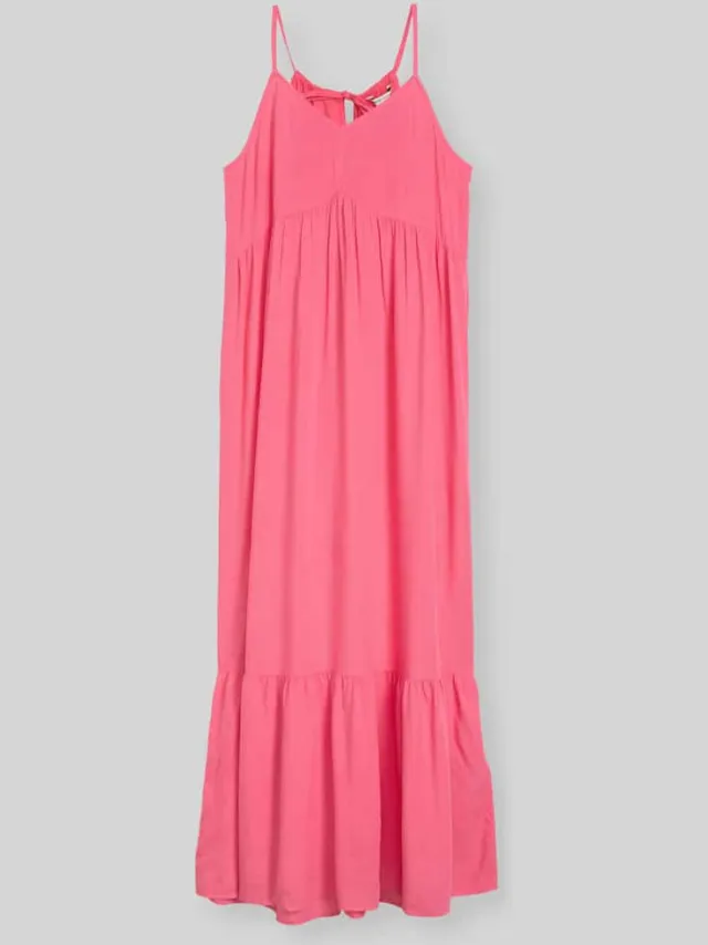Tom Tailor Vrijetijdsjurk van pure viscose met spaghettibandjes roze, foto 2