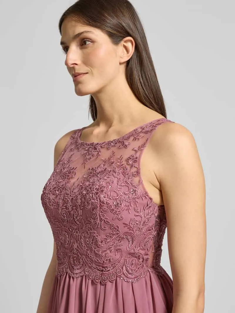 Laona Cocktailjurk van tule met strass-steentjes oudroze, foto 5