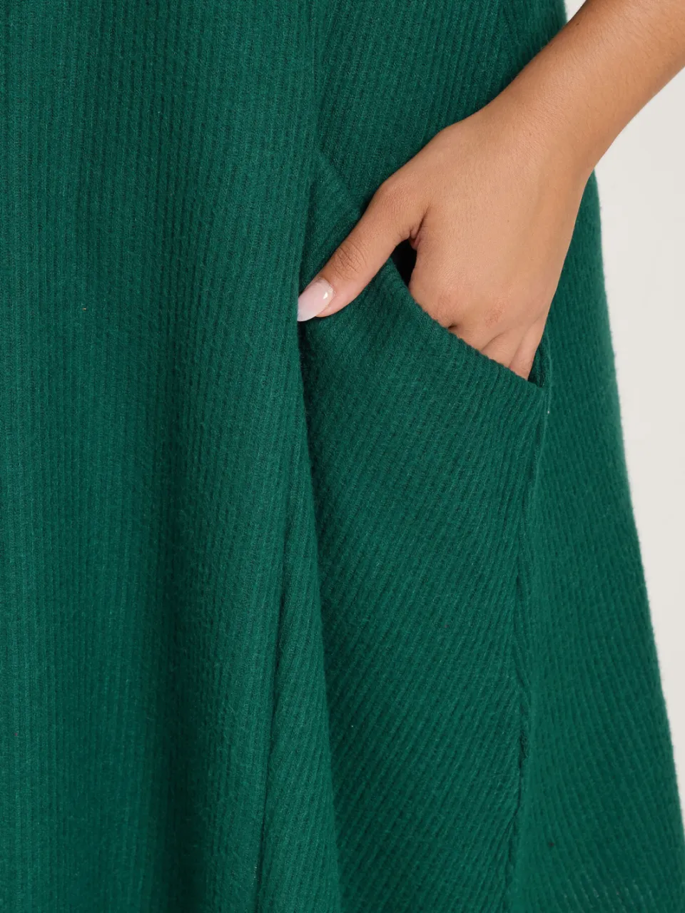 Yours Groene Gedrapeerde Jurk Met Zakken, foto 2