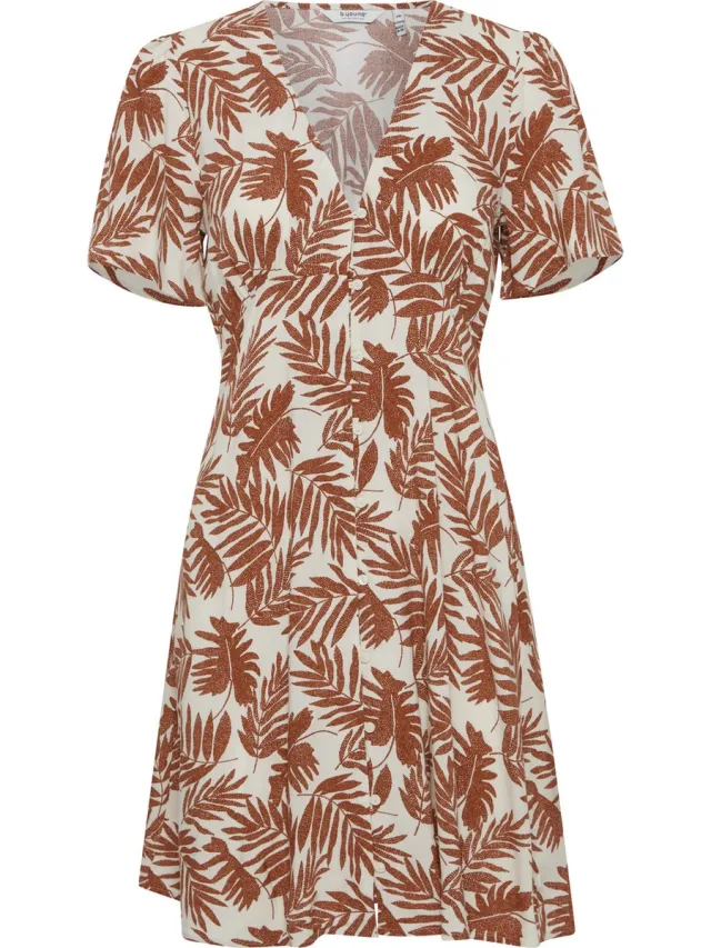 b.Young Byjosa Short Vneck Dames Jurk Wi