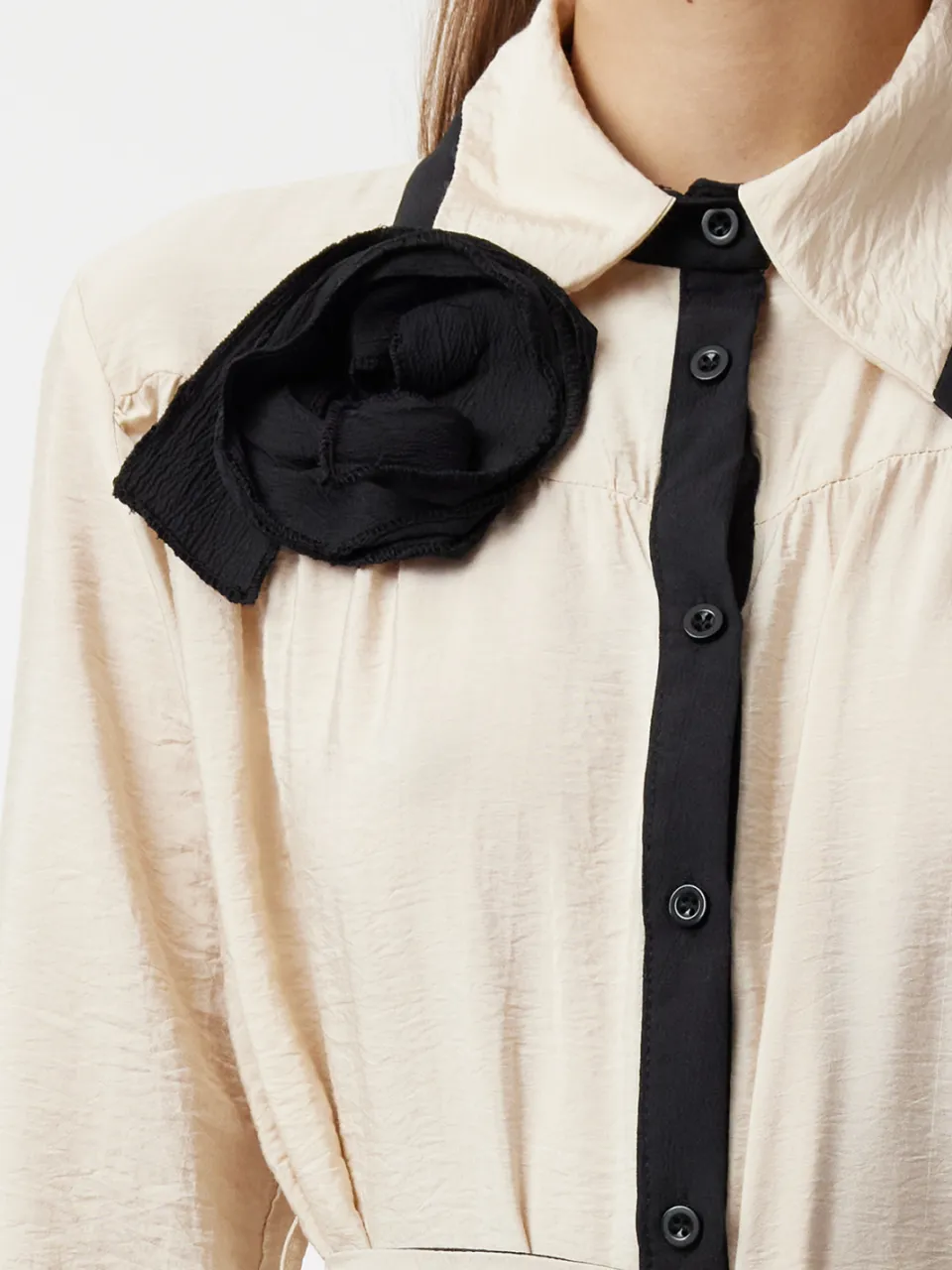 Trendyol Modest Dames Ecru Maxi Lang Casual Blousejurk Modest Jurken, foto 2