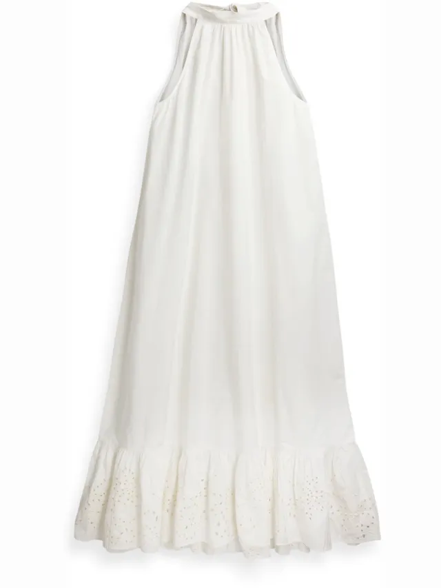 Yas Maxi jurk YASKERSTIN HALTER Star White1