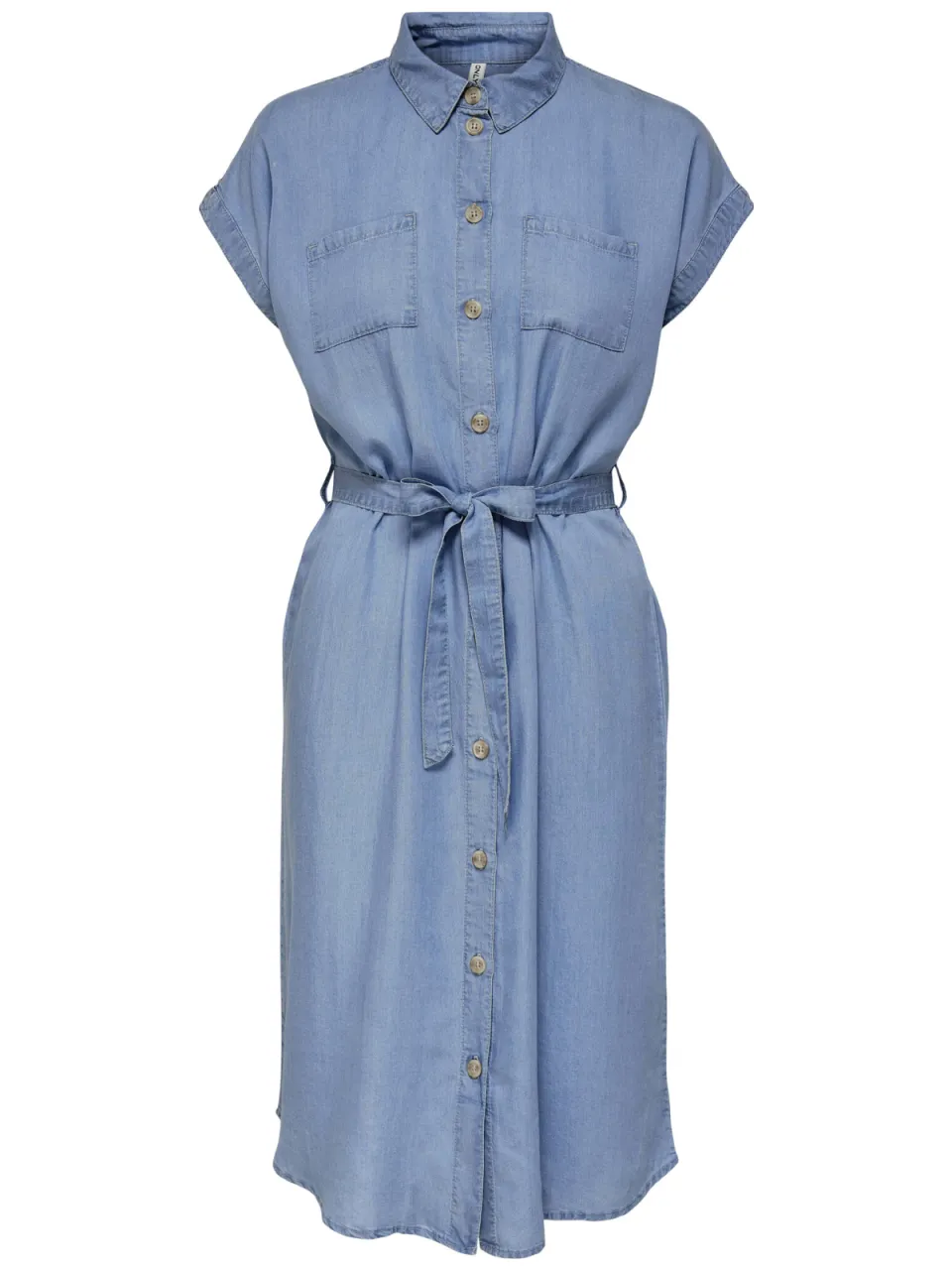 Only Carmakoma jurk gebreid light blue denim, foto 2
