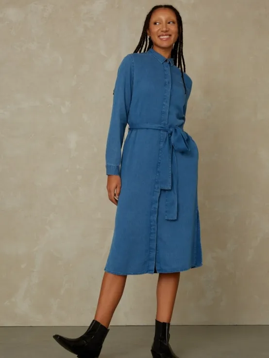 Kings Of Indigo dames vegan Jurk Maggy Indigo Blauw