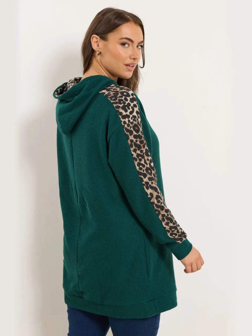 Yours Groene Hoodie Met Luipaardprint-52, foto 3