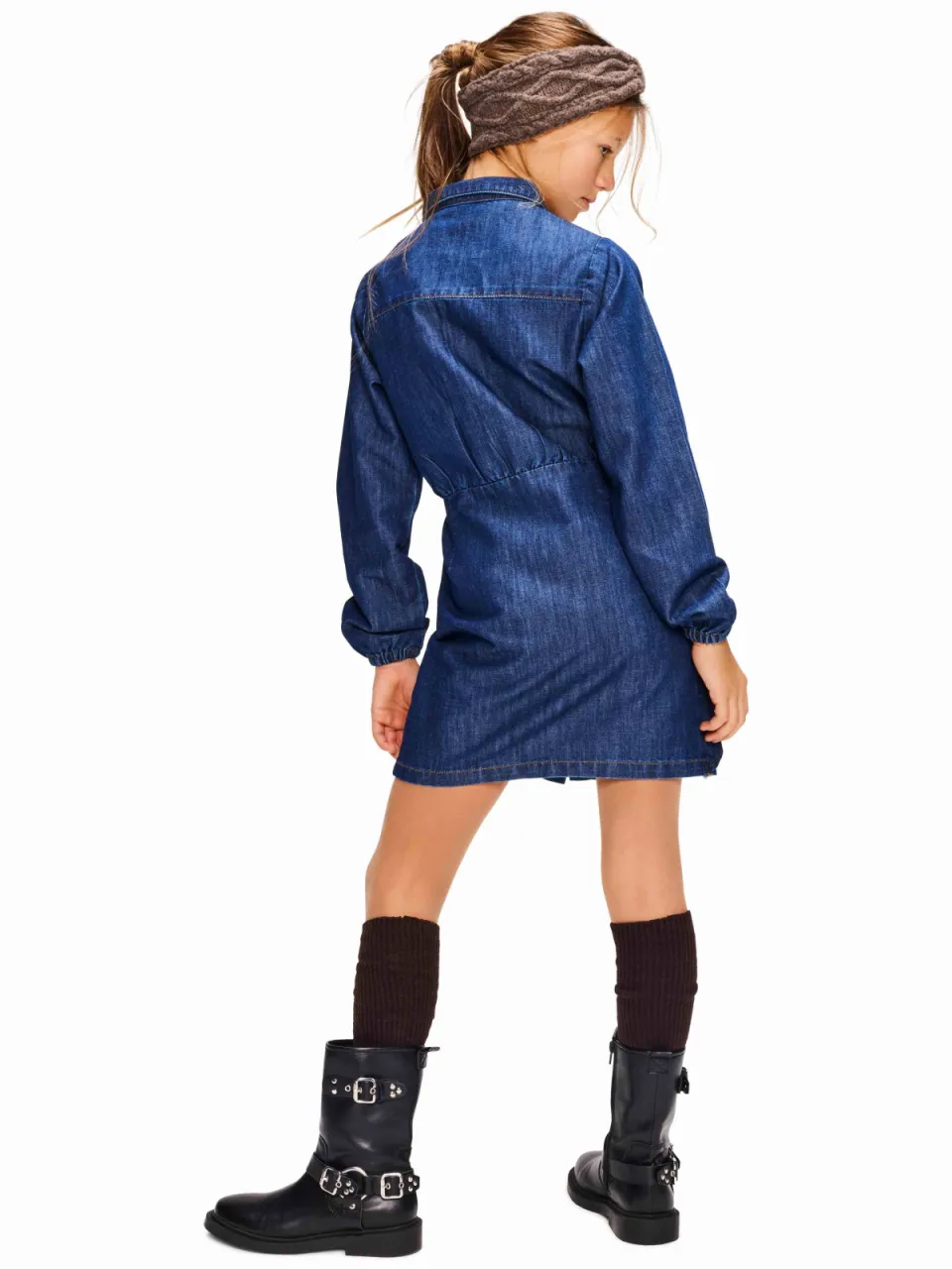 Retour Jeans Nova spijkerjurk donkerblauw dark indigo, foto 5
