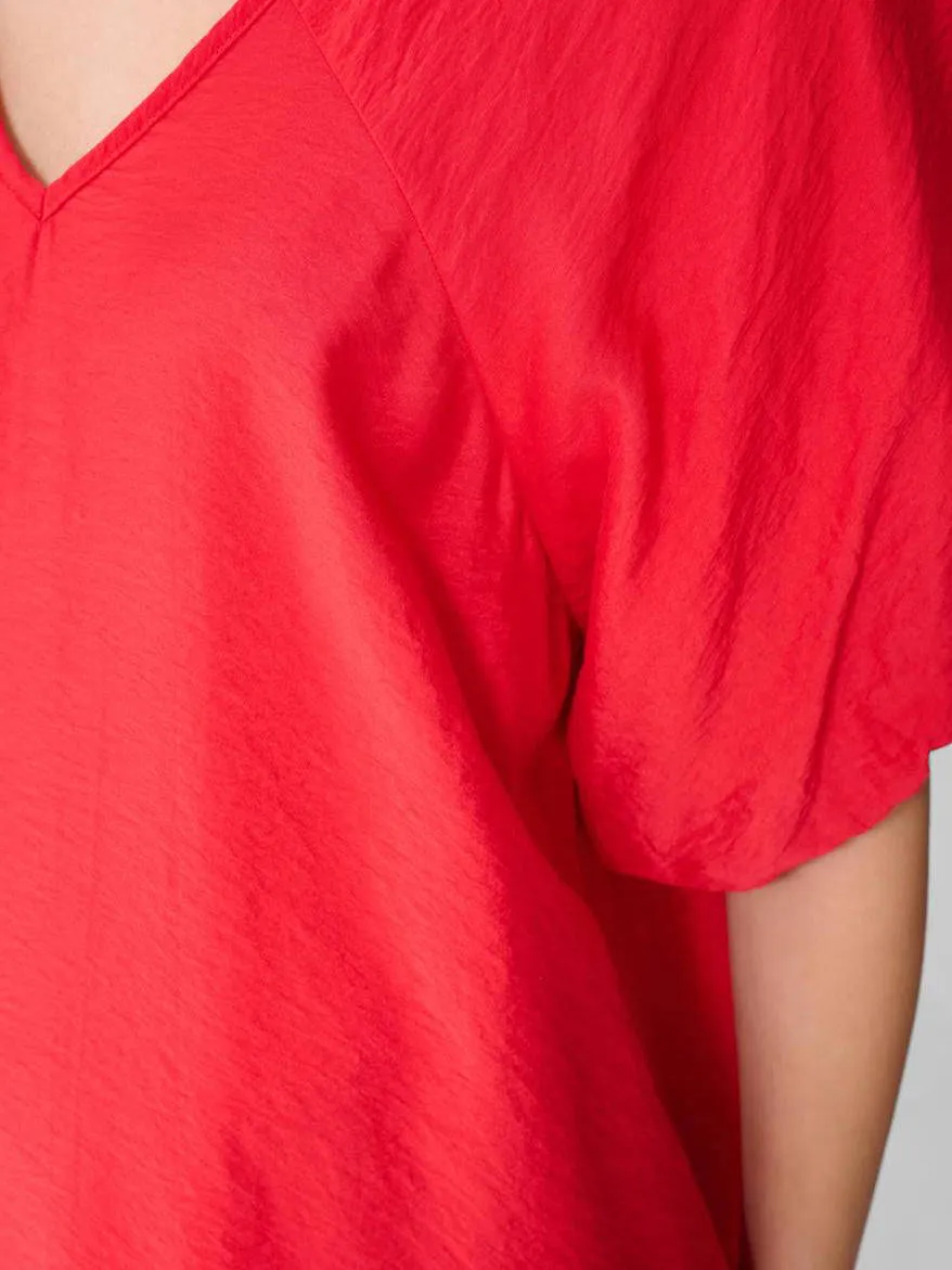 Shoeby v-hals zomerjurk - rood, foto 7