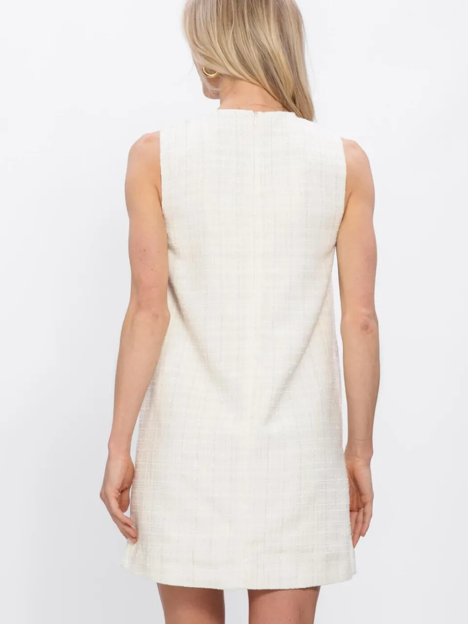 Y.A.S. YAS Dames Jurken Yasjose Sl Boucle Dress - Gebroken Wit, foto 3