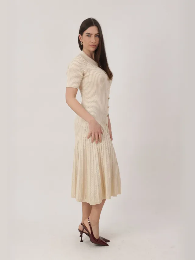 Elara Midikleid Beige