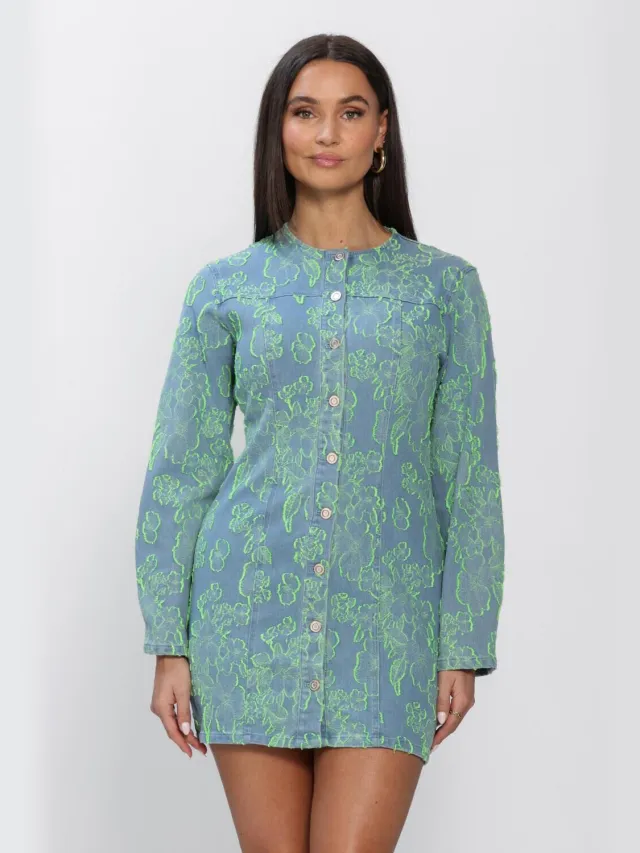 Studio AMAYA Tovi denim jurk lichtblauw