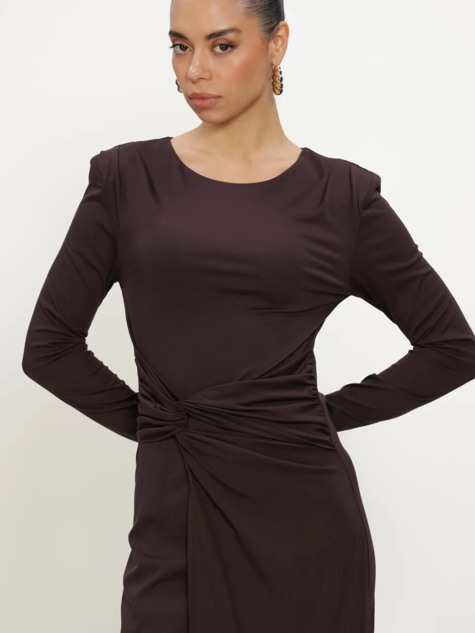 Freebird Donne maxi jurk bruin