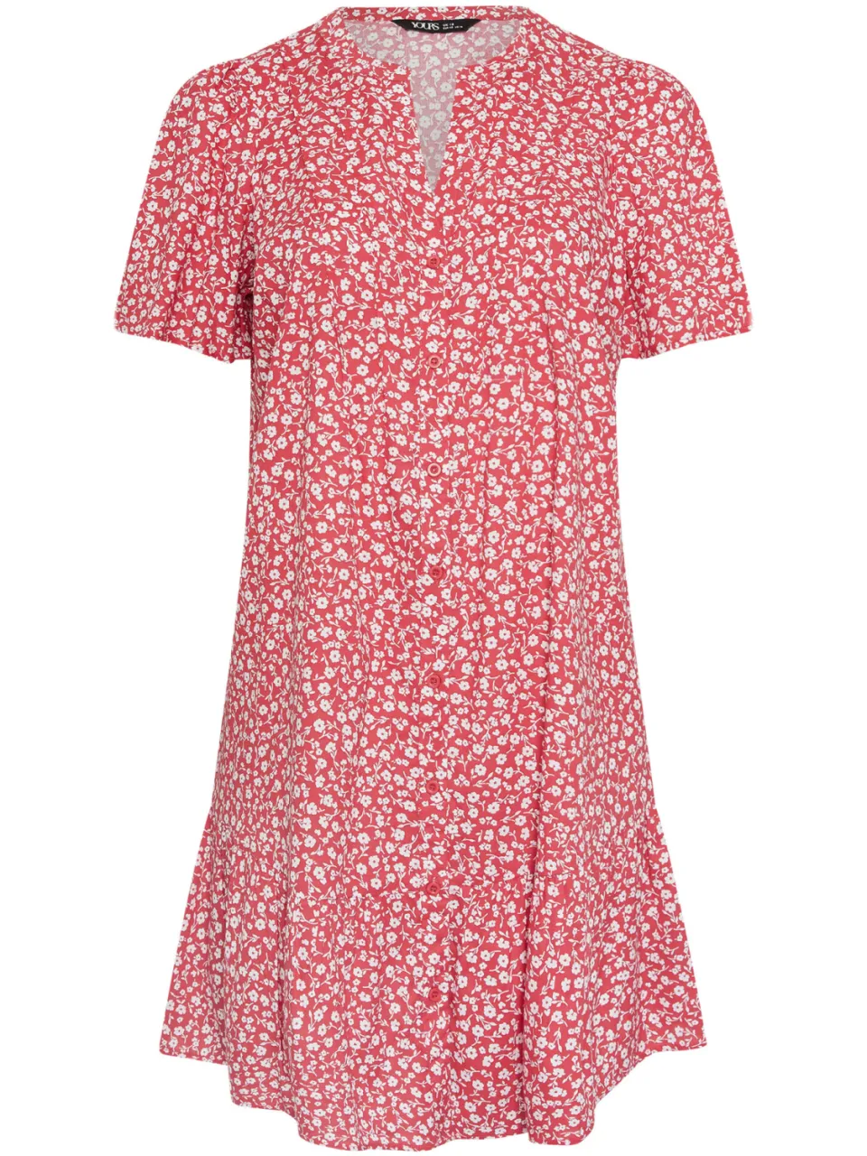 Yours Rode Smockjurk Met Fijne Bloemenprint-52 rood, foto 4
