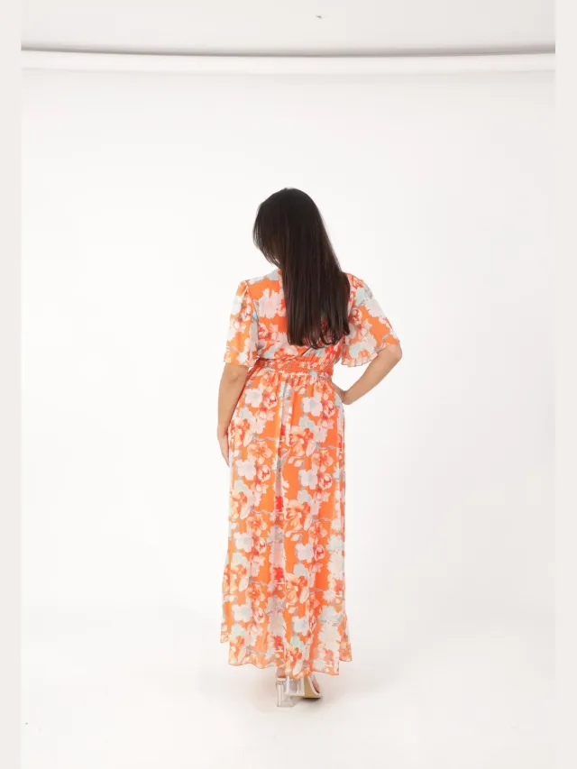 Elara Maxikleid Orange