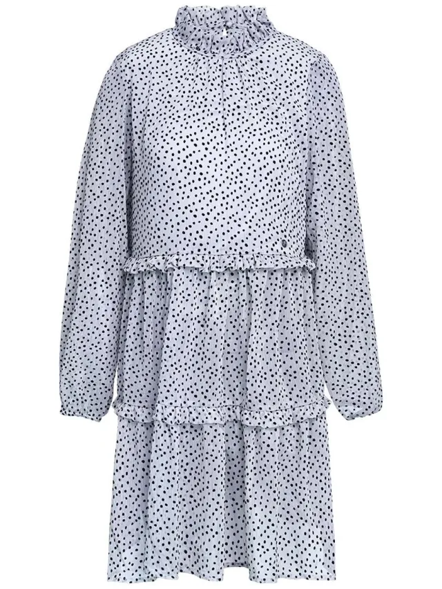 YW YEHWANG YWG - Polyester Vrouwen Midi Jurk Gelaagde Ruches - Lila