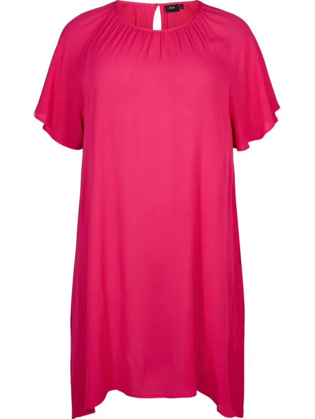 Zizzi EROSE, ABK DRESS Dames Jurk - Pink - Maat S (42-44) Roze