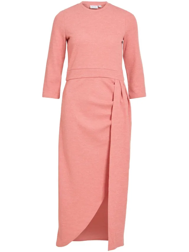 Vila maxi-jurk VIRAFFI 3/4-mouwen Nostalgia Rose1